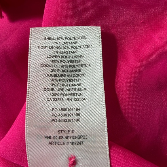 BABATON Aritzia Hot Pink 90’s Slit Mini Dress - Picture 7 of 7